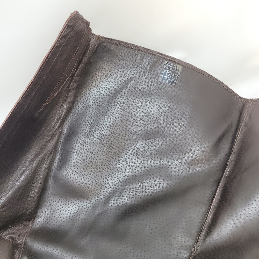 Aldo Tall Heeled Riding Boots Leather Zip 9.5 - Picture 9 of 12